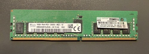 Hpe ddr4 ram 16gb - ddr4, pc4-2666v