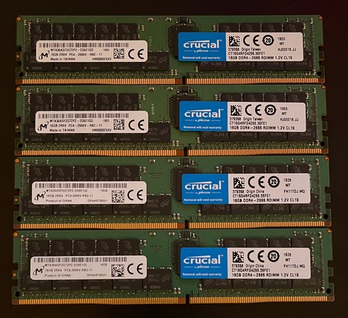 64gb ddr4 2rx4 - 64gb, (4x16gb)